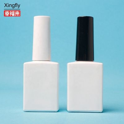 15 ml Pustka butelka lakieru do paznokci Gel lakier z białym pędzlem Pustka butelka lakieru do paznokci
