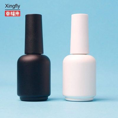 Zamówienie 11 ml okrągły biały czarny żel UV pusty lakier do paznokci Szklana butelka z czapkami szczotkowymi